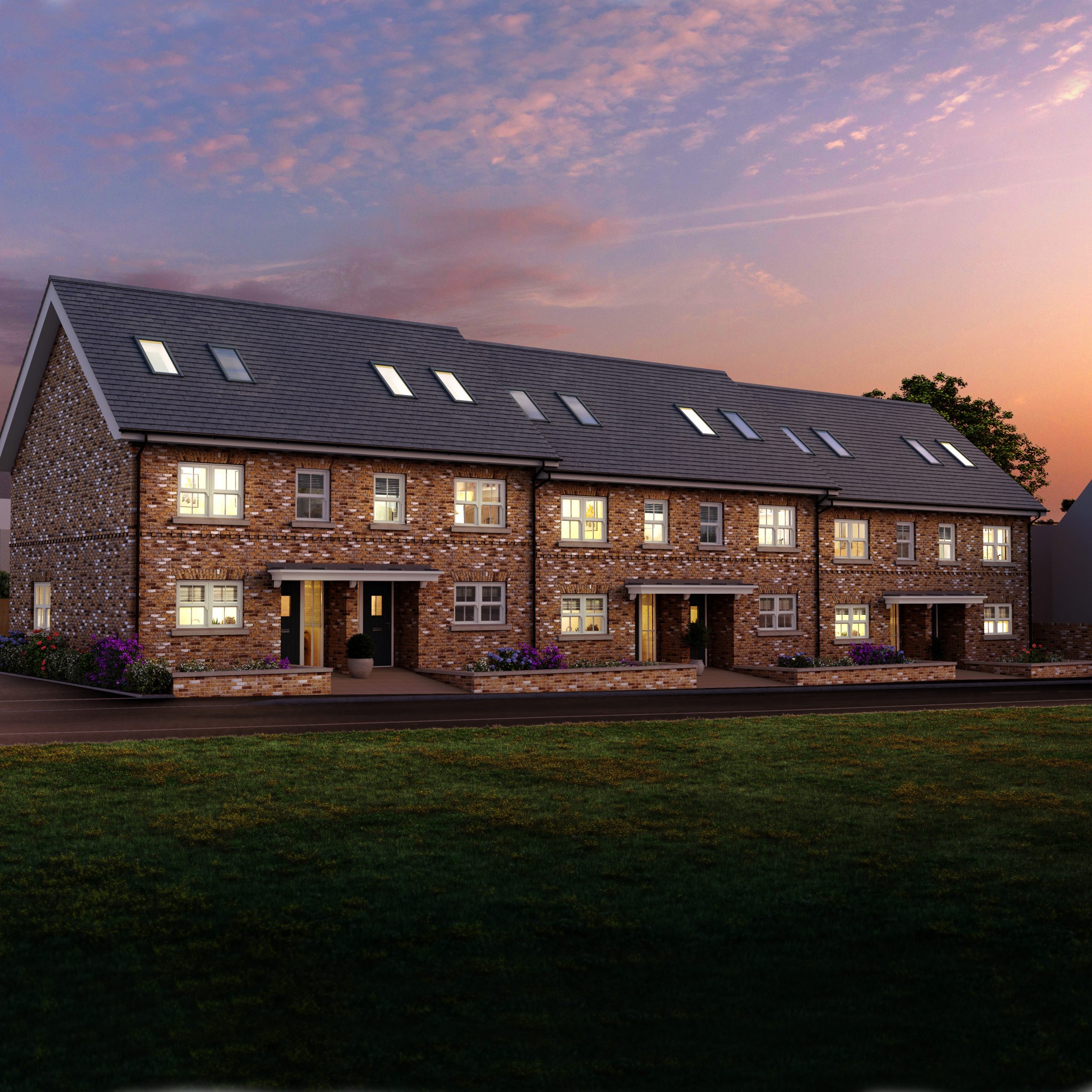 Bengeo Thumbnail CGI Bengeo Hertford 6 new build Townhouses